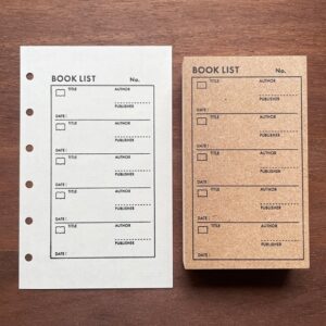 Book List Stamp | Reading Log Format