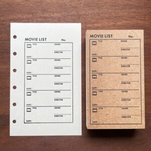 Movie List Stamp | Watch Log Format