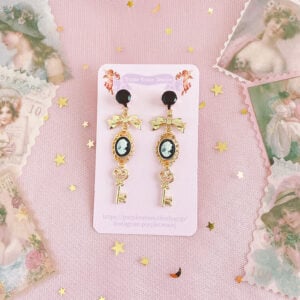 Cameo & Key Earrings