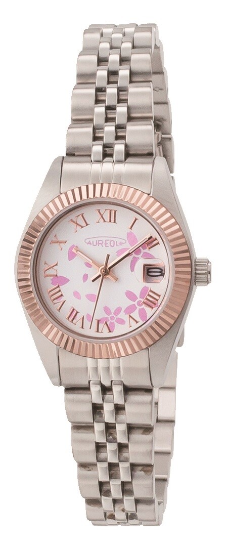 AUREOLE | Sakura Rose Gold Wristwatch | Made in Japan