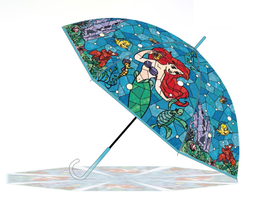 Ariel Stained Glass Dome Umbrella | Disney Princess Collection | リトルマーメイド アンブレラ 60cm