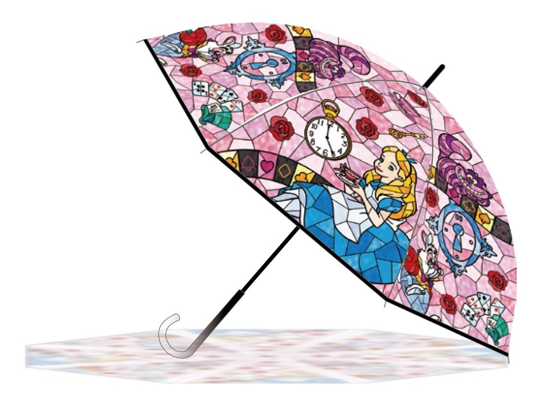 Alice in Wonderland Stained Glass Dome Umbrella | Disney Princess Collection | 不思議の国のアリス アンブレラ 60cm
