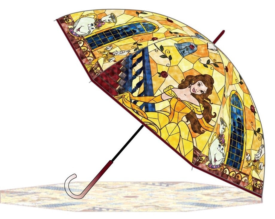 Beauty and the Beast Stained Glass Dome Umbrella | Disney Princess Collection | 美女と野獣 アンブレラ 60cm