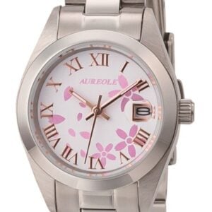 AUREOLE | Silver Sakura Stainless Steel Watch | Made in Japan