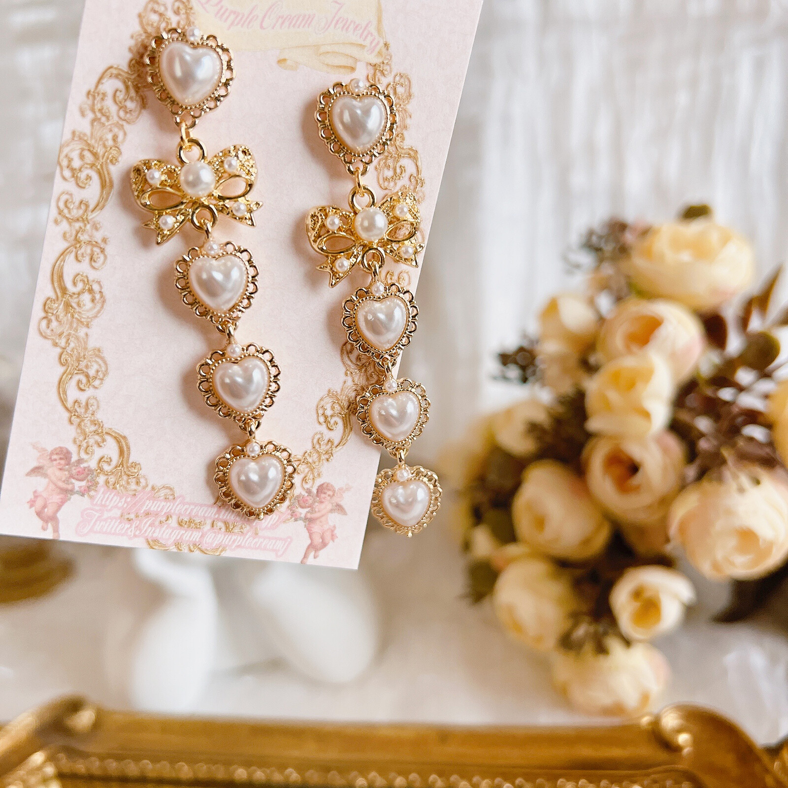 French Girly Elegance Earrings - Image 4