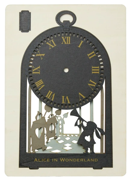 Alice in Wonderland Shadowbox Clock & Light - Image 4