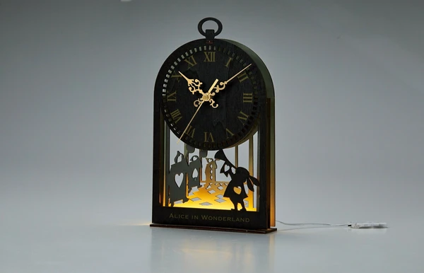 Alice in Wonderland Shadowbox Clock & Light - Image 3