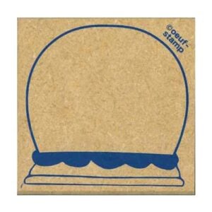 Blank Snow Globe Rubber Stamp