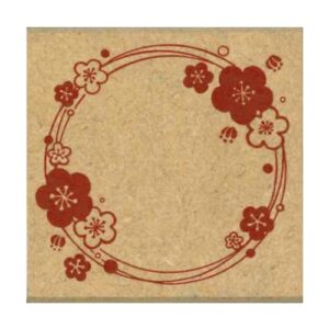 Floral Wreath Rubber Stamp