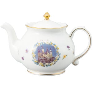 Harry Potter | Hogwarts Castle Floral Teapot | Porcelain with Gold Trim | ハリーポッター ティーポット