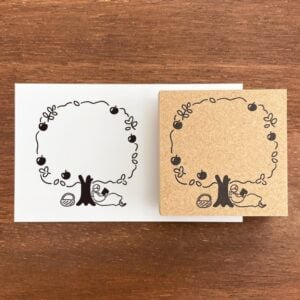 Marl-chan Frame Stamp | Apple Tree Edition (Large)