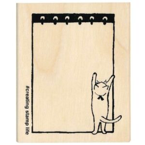 Cat Memo Pad Rubber Stamp