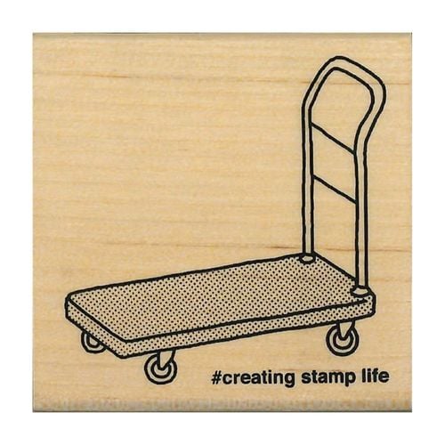 Hand Cart Wooden Stamp