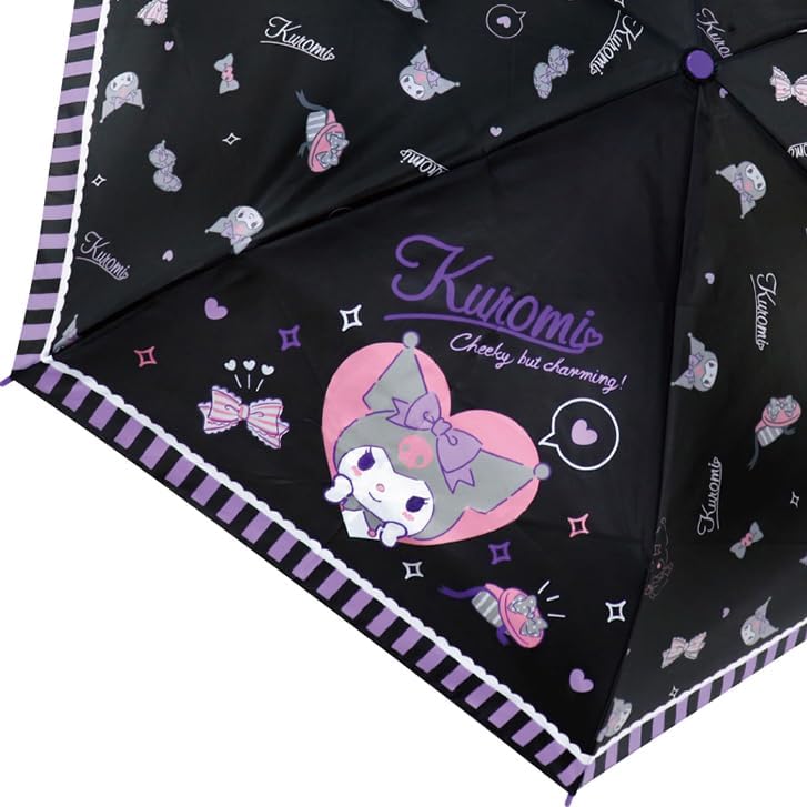Kuromi Folding Umbrella | Goth Sweet Edition | クロミ 折りたたみ傘 53cm - Image 4