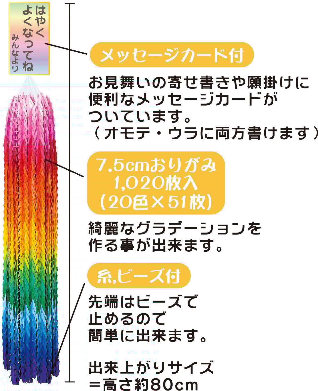 Senbazuru Origami Crane Kit | 千羽鶴用キット – 1,020 Sheets + Tools - Image 2