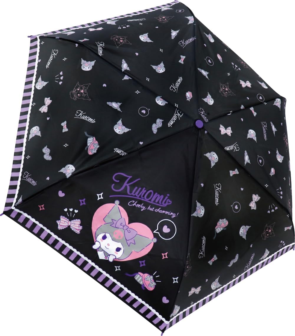 Kuromi Folding Umbrella | Goth Sweet Edition | クロミ 折りたたみ傘 53cm