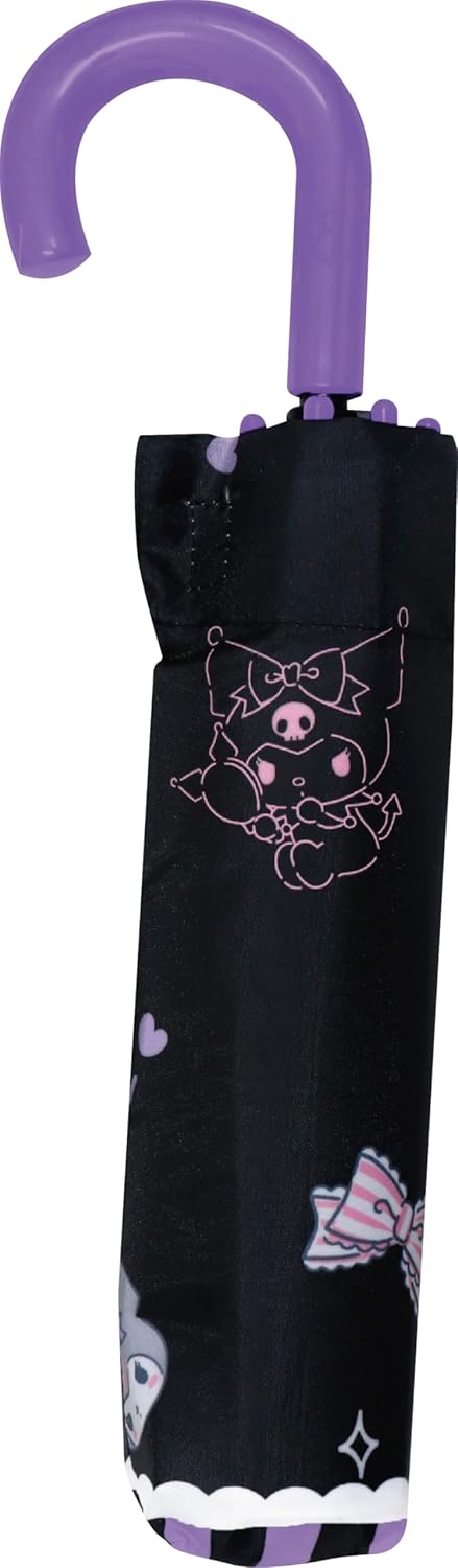 Kuromi Folding Umbrella | Goth Sweet Edition | クロミ 折りたたみ傘 53cm - Image 3