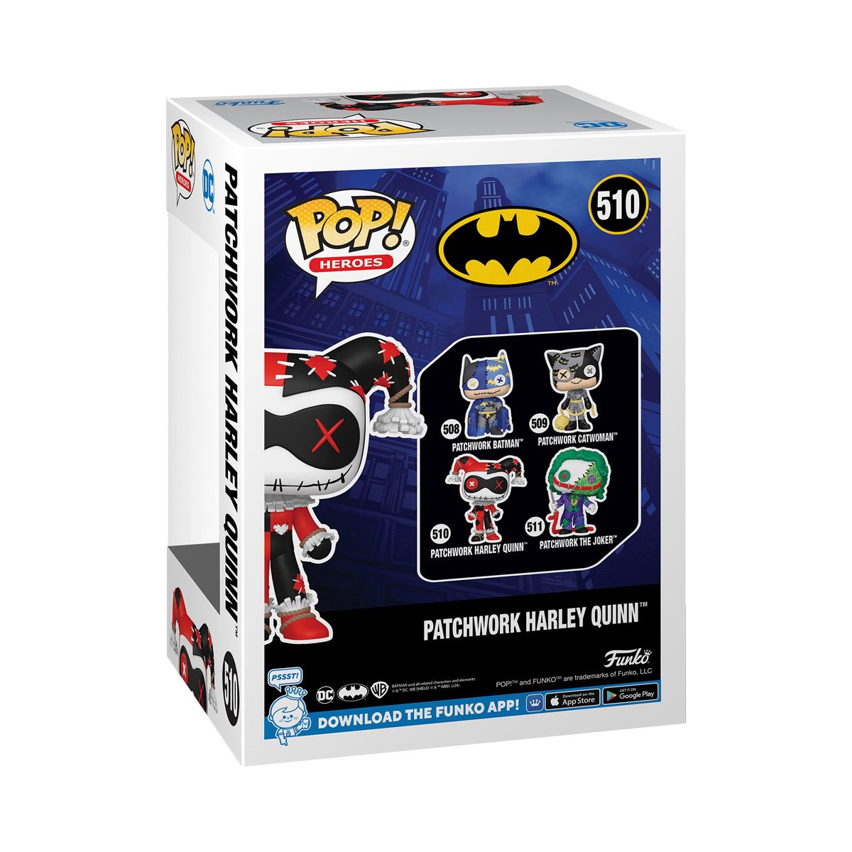 DC Comics | Patchwork Harley Quinn #510 Funko Pop! Vinyl Figure - Image 3