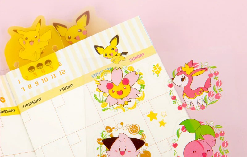 Pokemon Blossom Deco Schedule Diary Blue - Image 2