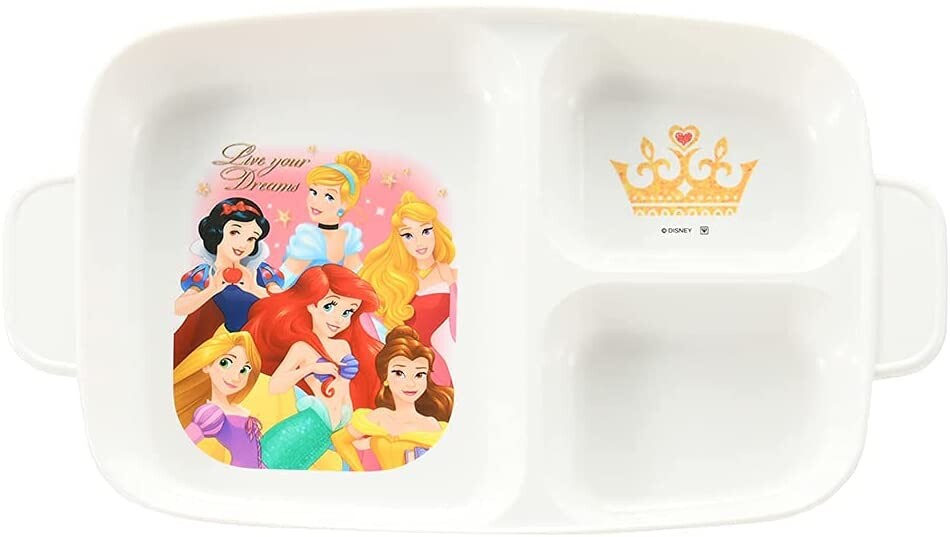 Disney Princess Sectioned Lunch Plate with Handles | Japan Exclusive | プリンセス ランチプレート - Image 2