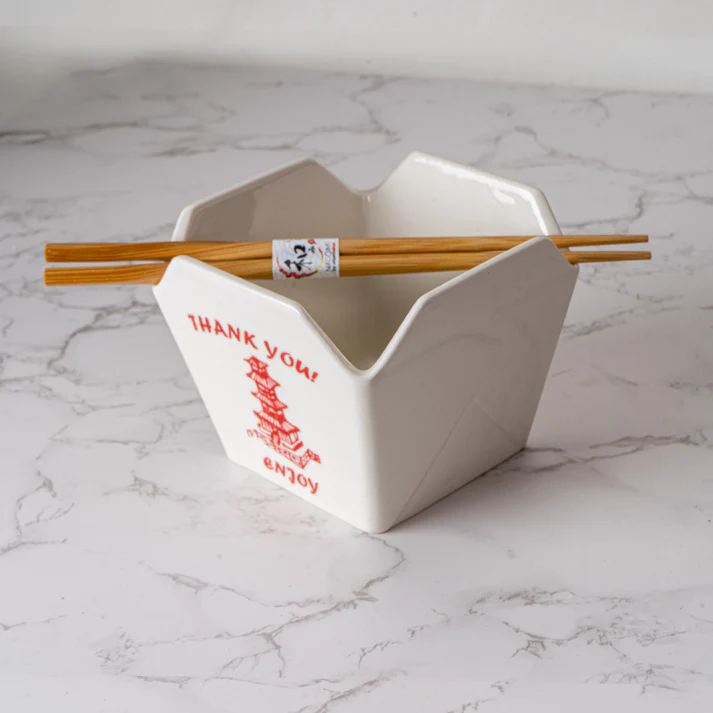 Urban Tokyo | Takeout Ceramic Bowl & Chopstick Set | 16 fl oz - Image 4