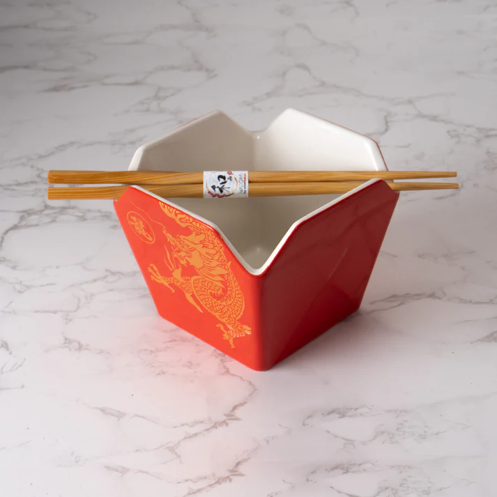 Urban Tokyo | Takeout Ceramic Bowl & Chopstick Set | 16 fl oz - Image 8