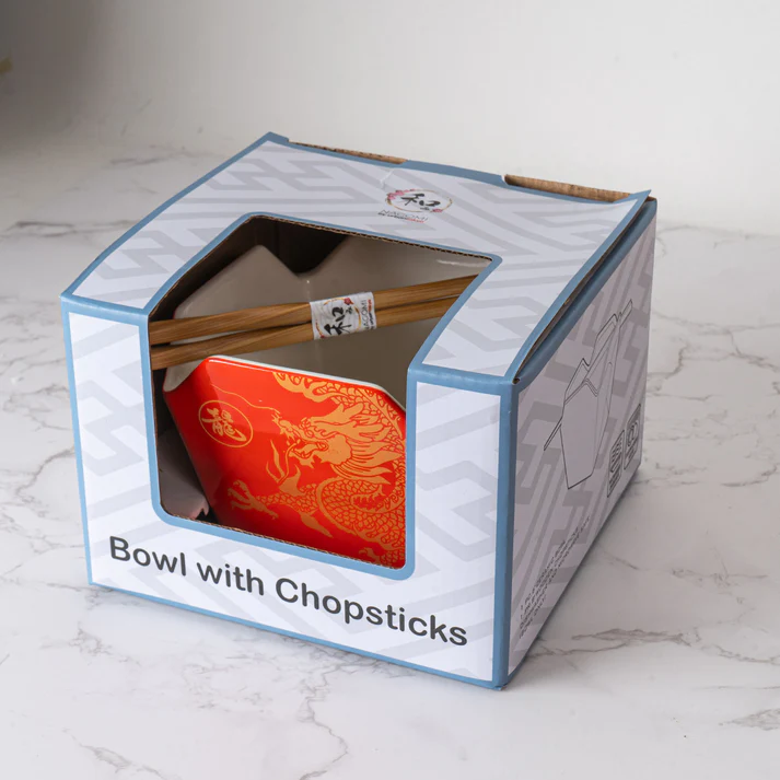 Urban Tokyo | Takeout Ceramic Bowl & Chopstick Set | 16 fl oz - Image 6