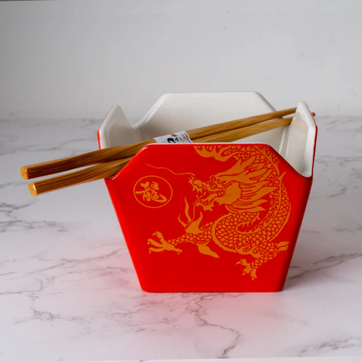 Urban Tokyo | Takeout Ceramic Bowl & Chopstick Set | 16 fl oz - Image 11
