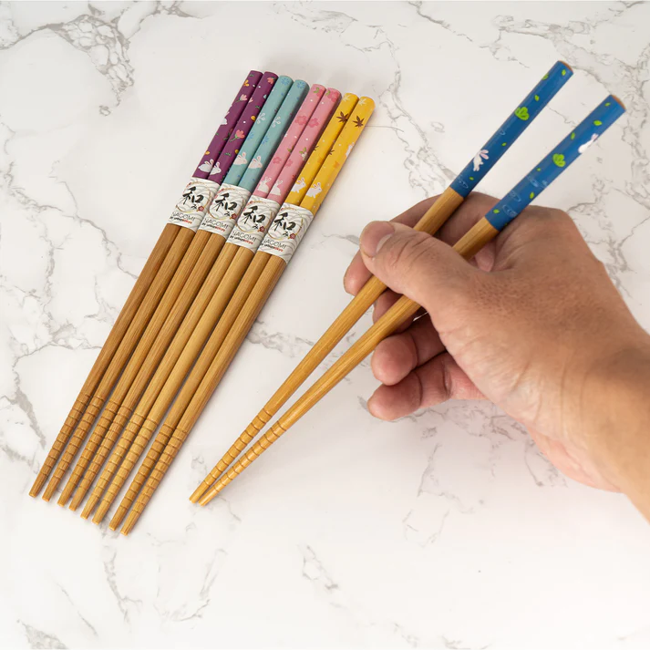 Urban Tokyo | Nagomi Rabbit Bamboo Chopstick Set | 5 Pairs - Image 6