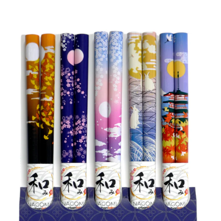 Nagomi | Japanese Pattern Chopsticks Gift Set | 5 Pairs