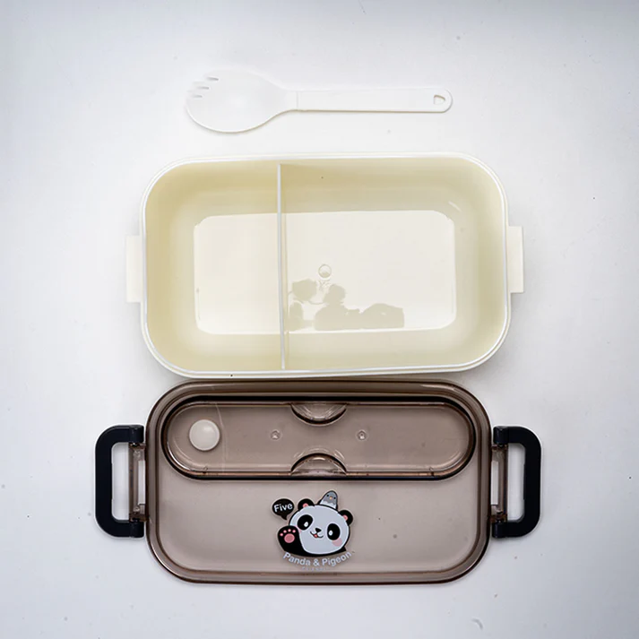 Urban Tokyo | Panda & Pigeon Bento Box | Dual-Compartment Lunchbox with Utensil - Image 3