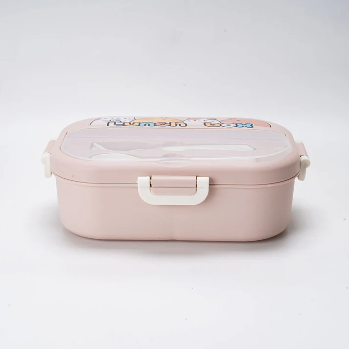Cute Cat Compartment Lunch Box | 3-Section Bento with Utensils - Image 6