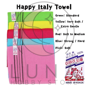 Happy Italy Towel Mixed Bundle | Happy 이태리 타월 혼합 세트 (Blue Green Pink Red Yellow)