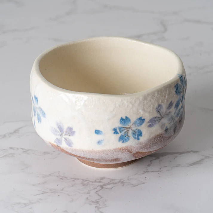 Blue Cherry Blossoms Mini Matcha Bowl - Image 2
