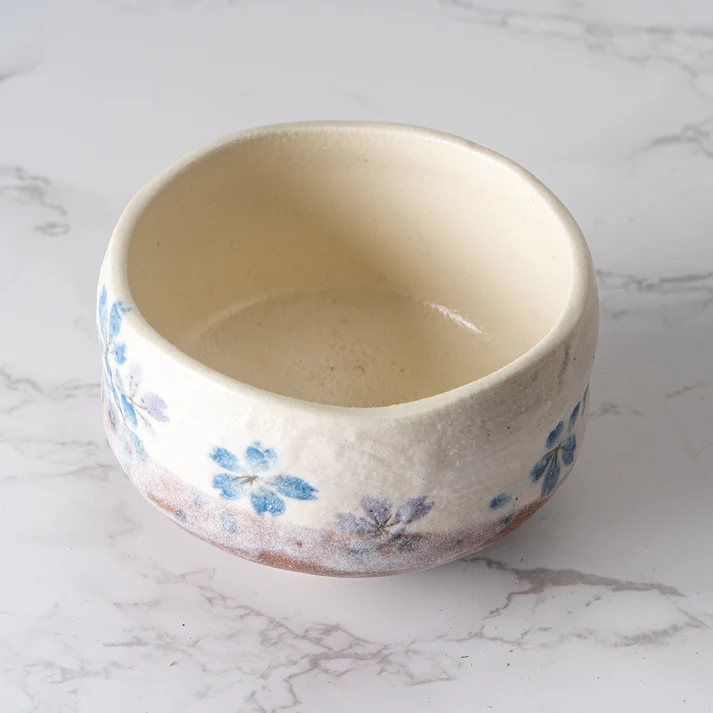 Blue Cherry Blossoms Mini Matcha Bowl - Image 3
