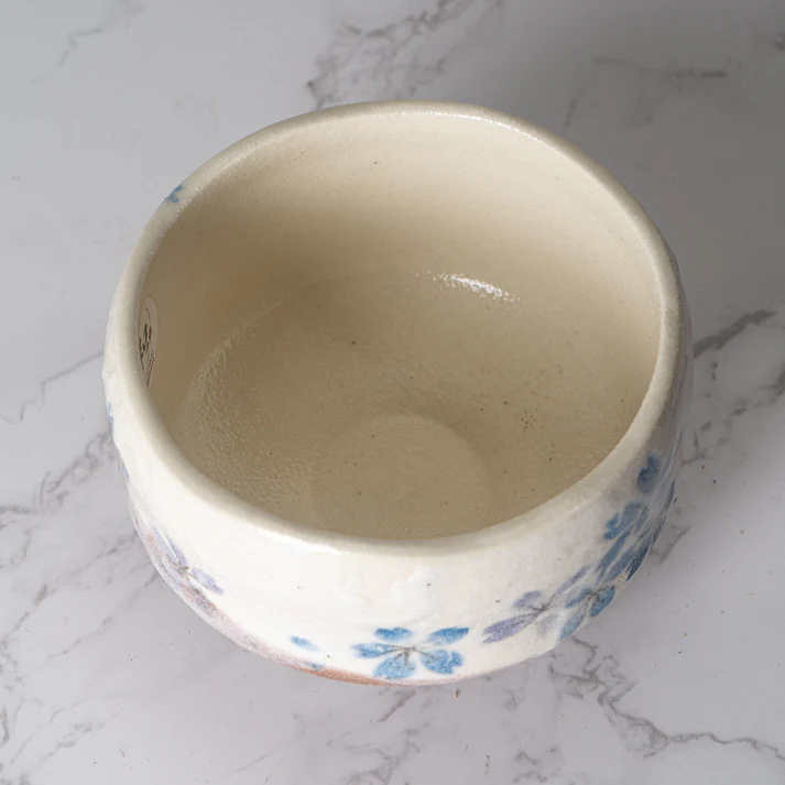Blue Cherry Blossoms Mini Matcha Bowl - Image 4