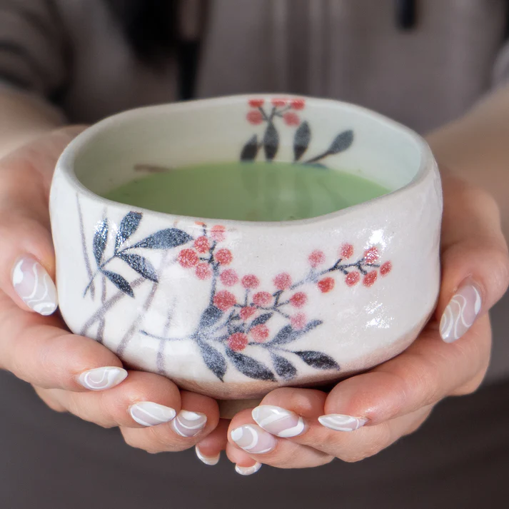 Nanten Red Berries Mini Matcha Bowl - Image 7