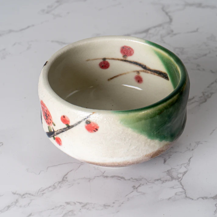 Ume Plum Blossoms Mini Matcha Bowl - Image 3
