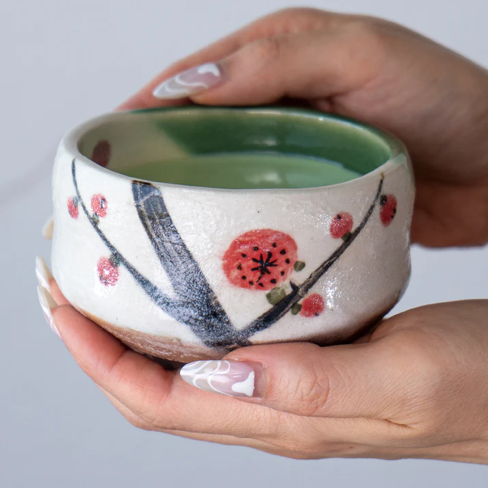 Ume Plum Blossoms Mini Matcha Bowl - Image 6