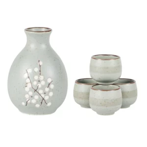 Urban Tokyo | Plum Blossom Sake Set | 5-Piece Ceramic Set
