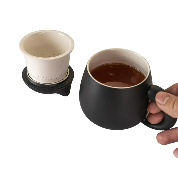 Urban Tokyo | Cat-Shaped Tea Mug with Lid & Infuser | 13oz - Image 4