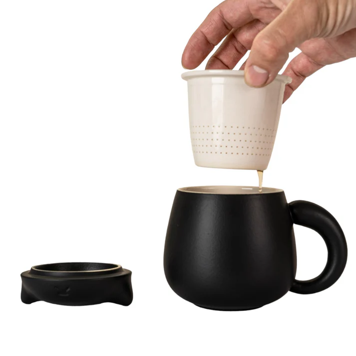 Urban Tokyo | Cat-Shaped Tea Mug with Lid & Infuser | 13oz - Image 3