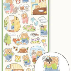 心波社 Shinpasha Koguma Sunday Sticker Sheet