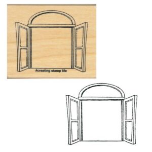 Open Window Wooden Stamp