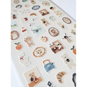 LÄMPÖ Mini Sticker | Kuma and Starry Sky