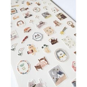 LÄMPÖ Mini Sticker | Neko and Night