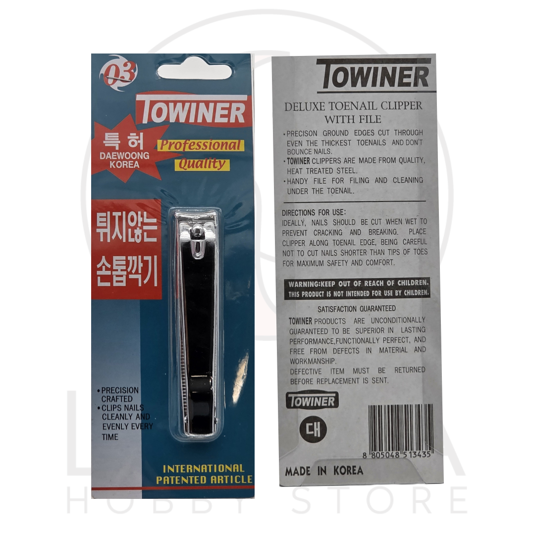 TOWINER | Deluxe Toenail Clipper with File | 튀지않는 손톱깎기 | Made in Korea