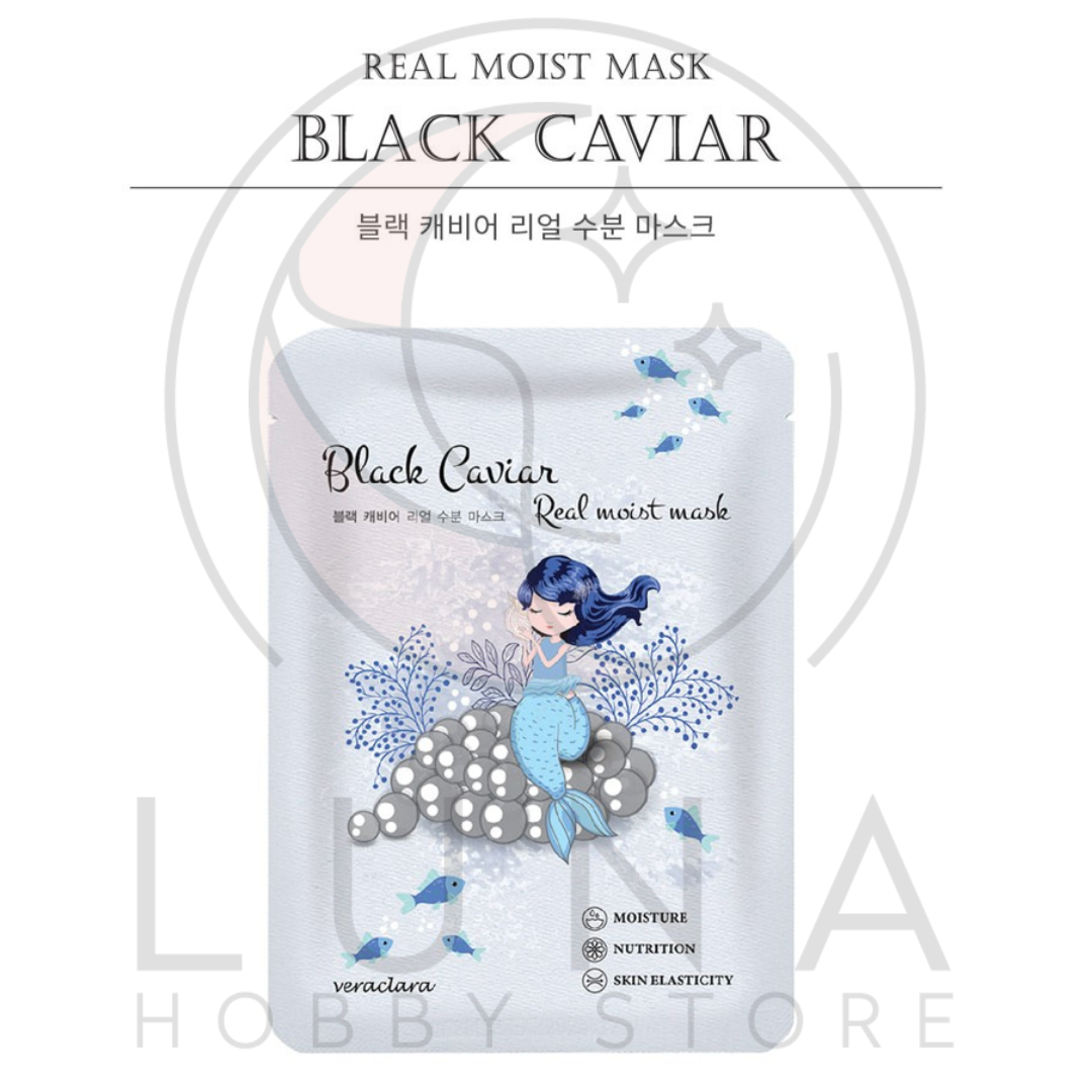 Veraclara | Real Moist Mask | Black Caviar | 블랙 캐비어 리얼 수분 마스크 - Image 12