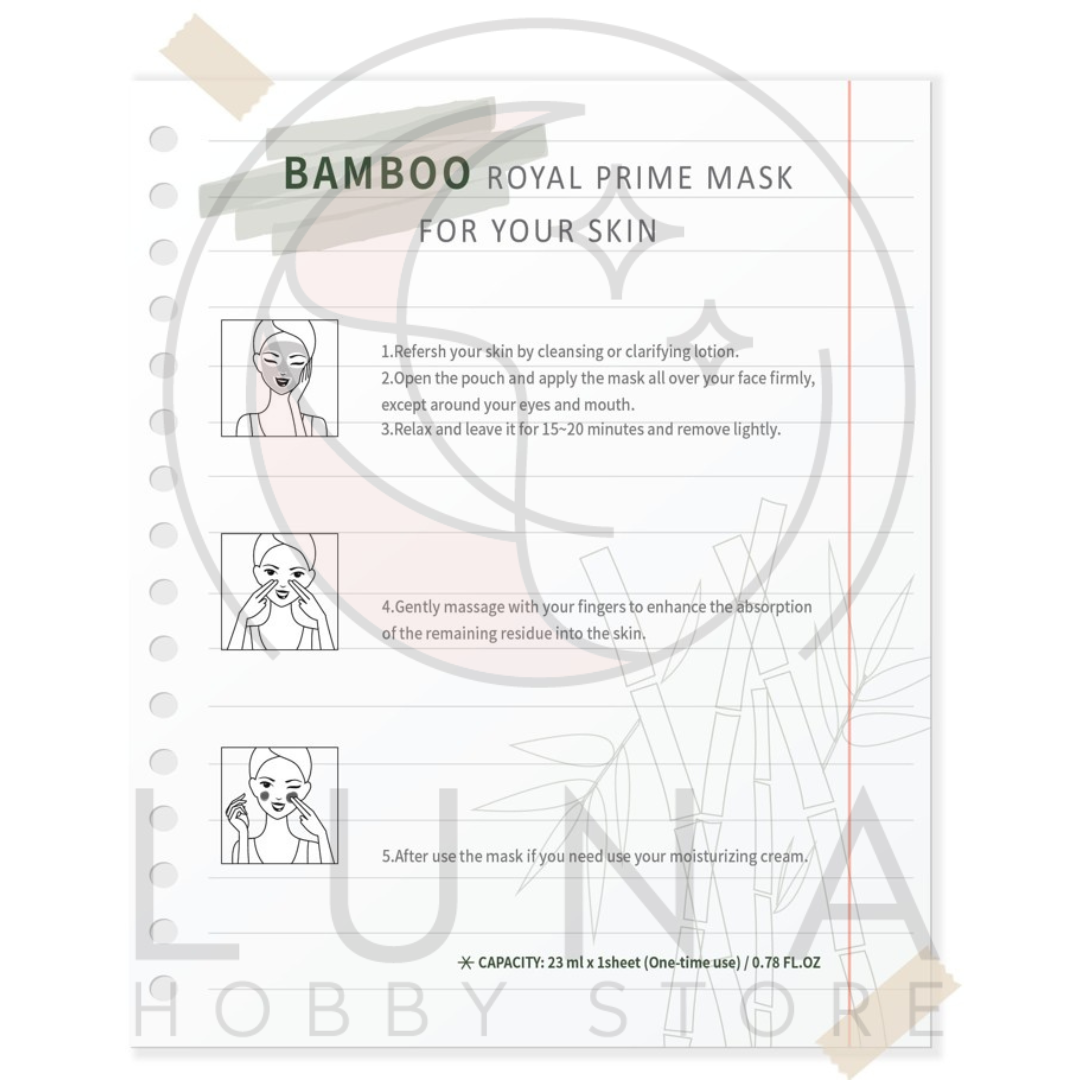 Veraclara | Smoothing Bamboo Royal Prime Mask Sheet | 베라클라라 로얄 프라임 밤부 마스크 시트 (10x Pack) - Image 12
