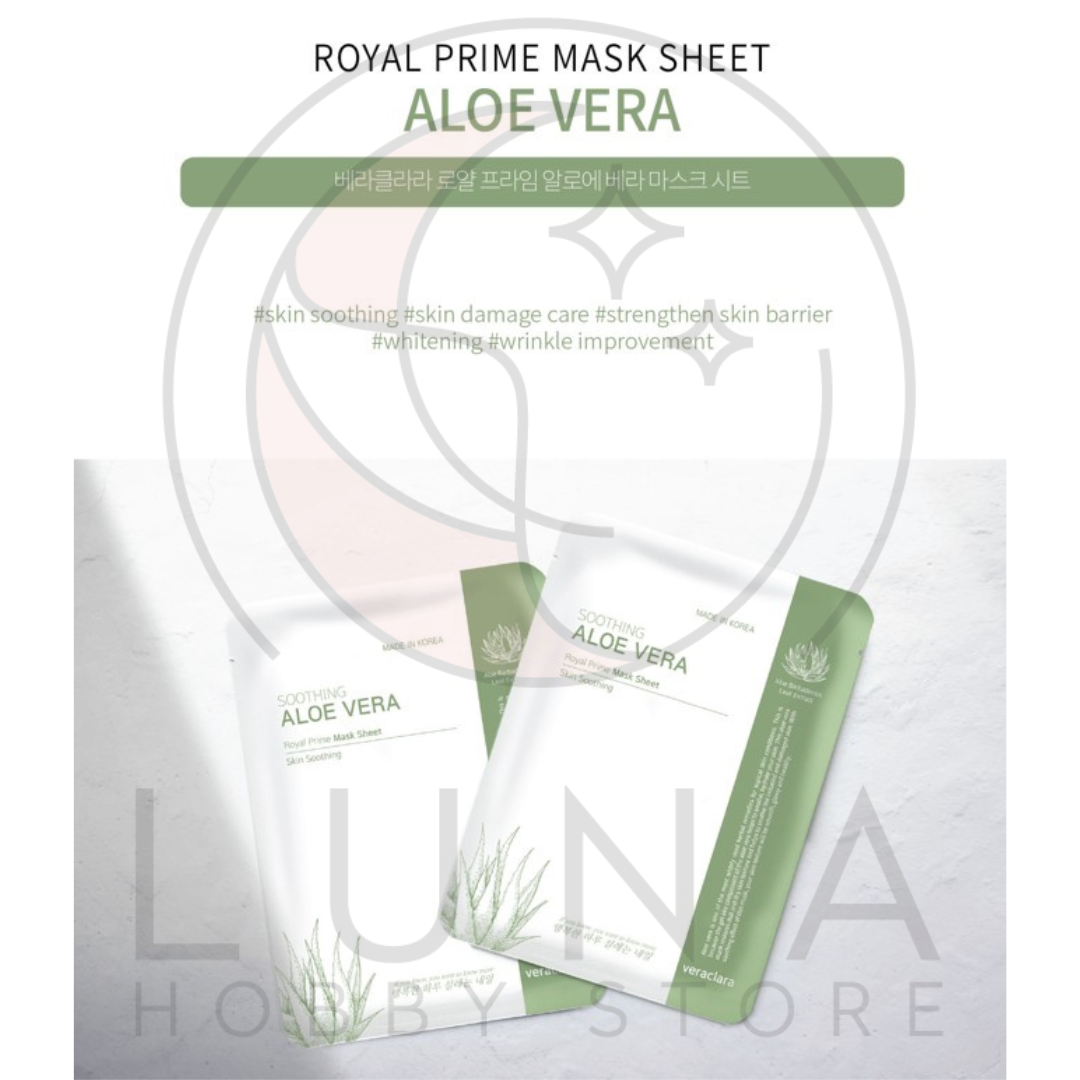 Veraclara | Real Moist Mask | Aloe Vera | 알로에 리얼 수분 마스크 (10x Pack) - Image 2